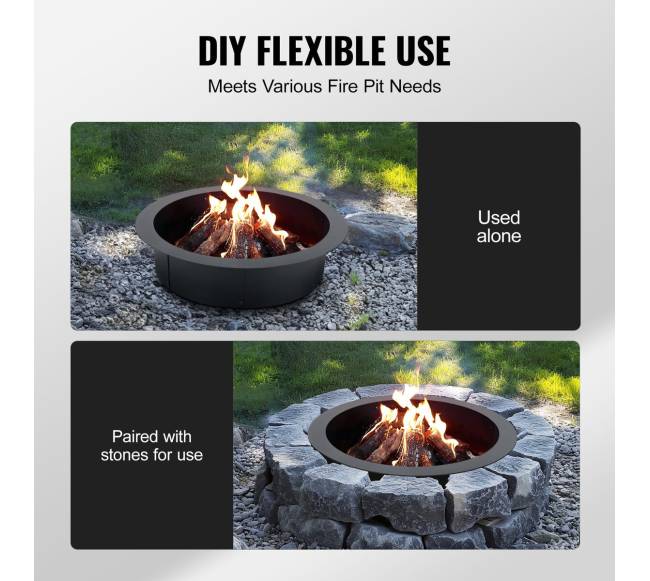 Apvalus 91 cm laužavietės plieno žiedas3