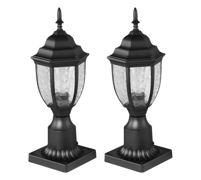 2 vnt. sutemos-aušra lauko šviestuvai 390 mm0