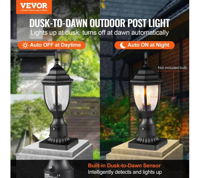 2 vnt. sutemos-aušra lauko šviestuvai 390 mm2