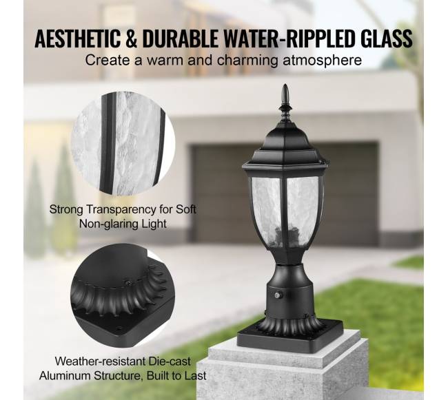 2 vnt. sutemos-aušra lauko šviestuvai 390 mm6