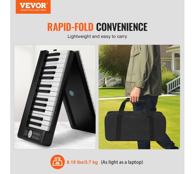 Sulankstomas 61 klavišo klavišas pianinas su Bluetooth1