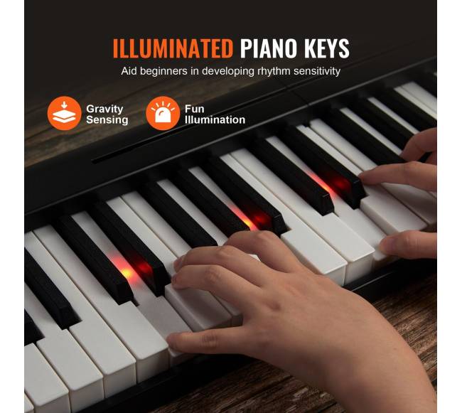 Sulankstomas 61 klavišo klavišas pianinas su Bluetooth3