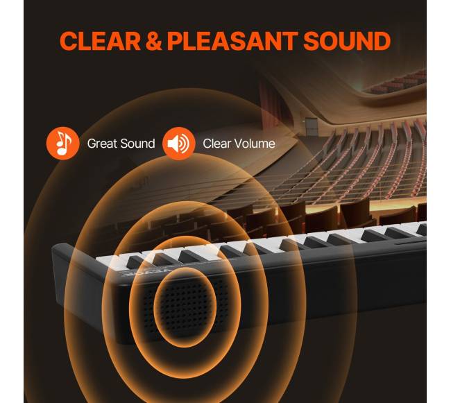 Sulankstomas 61 klavišo klavišas pianinas su Bluetooth4