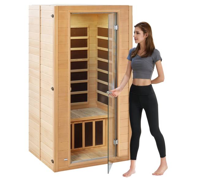 Infraraudonųjų spindulių medinė sauna 1-2 asmenims8