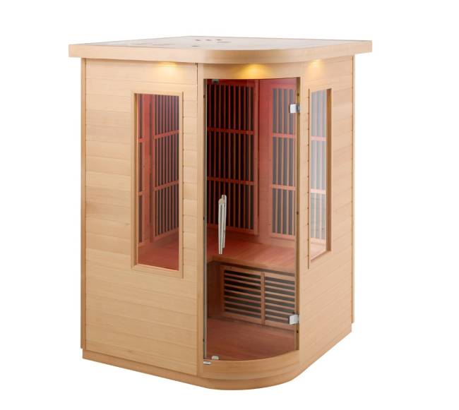 Infraraudonųjų spindulių dvivietė medinė sauna0