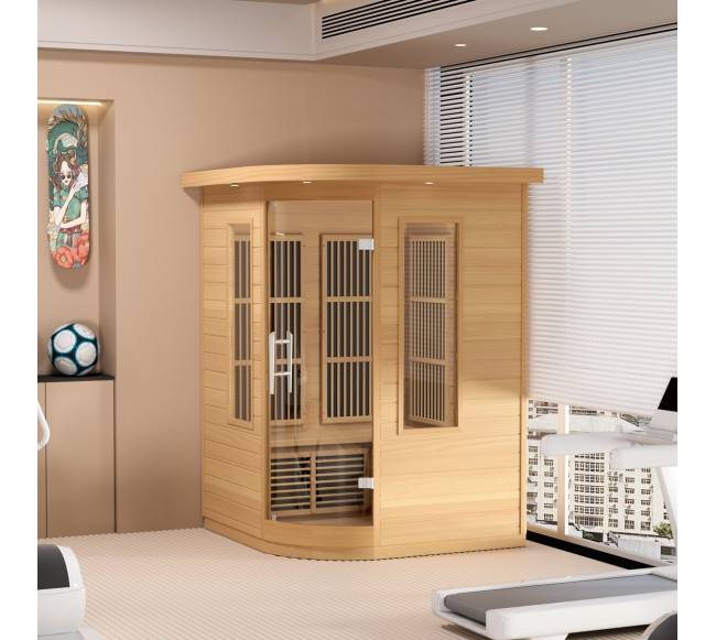 Infraraudonųjų spindulių dvivietė medinė sauna7