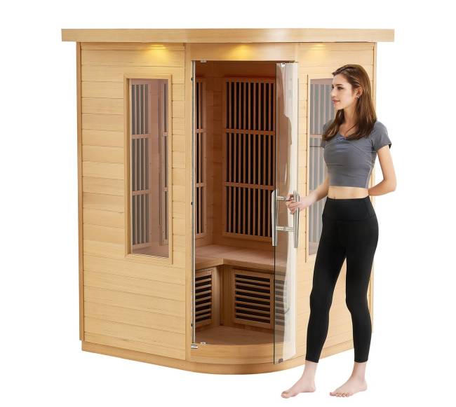 Infraraudonųjų spindulių dvivietė medinė sauna8