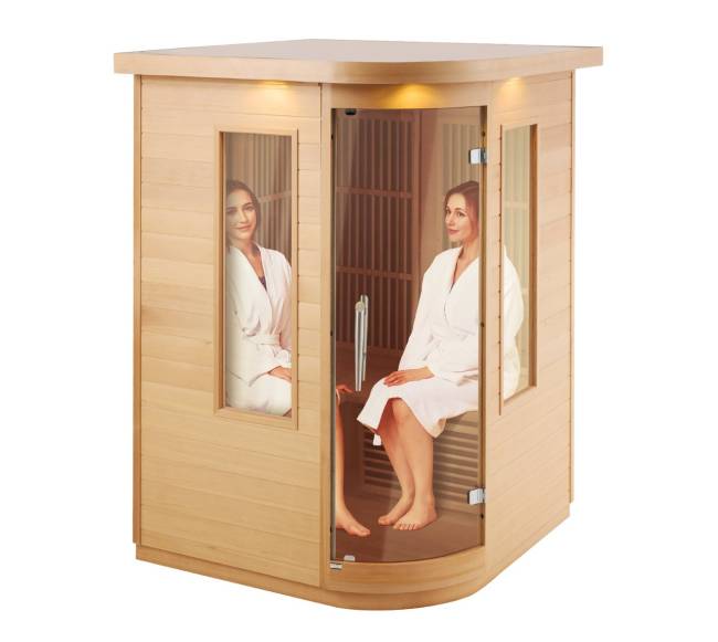 Infraraudonųjų spindulių dvivietė medinė sauna10
