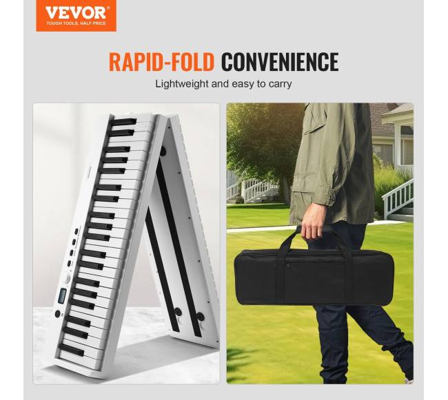 88 klavišų sulankstomas pianinas su Bluetooth1