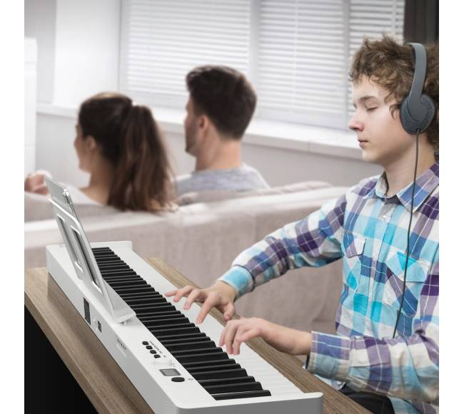 88 klavišų sulankstomas pianinas su Bluetooth7