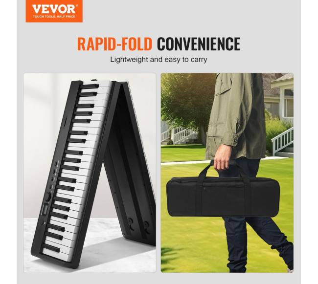 88 klavišų sulankstomas klaviatūras fortepijonas1