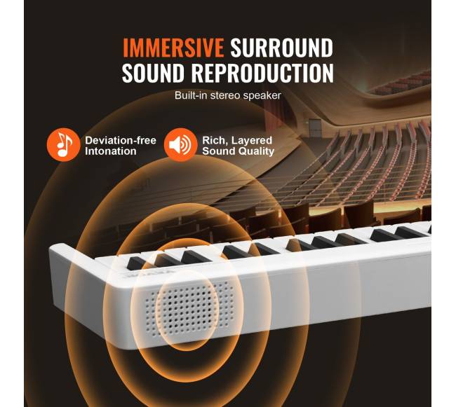 Sulankstomas pianinas su bluetooth ir MIDI4