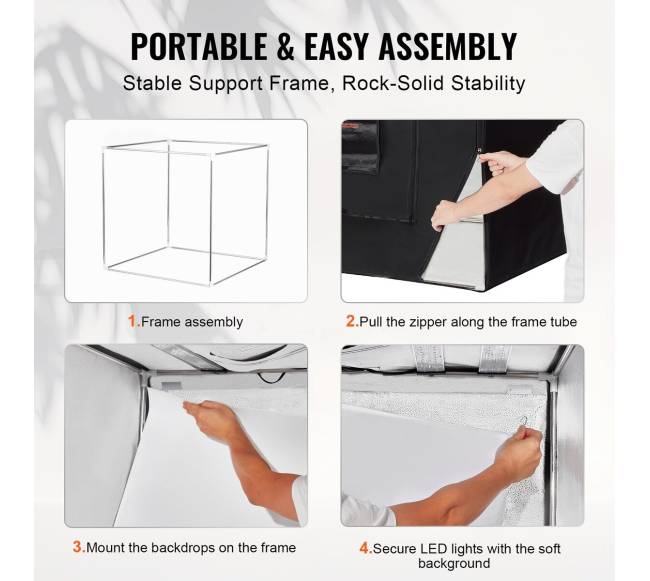 Fotografijos studijos šviesdėžė 81x81 cm su LED6