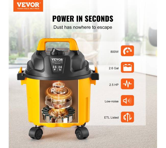 Drėgnassausas parduotuvės dulkių siurblys 10L 2 AG1