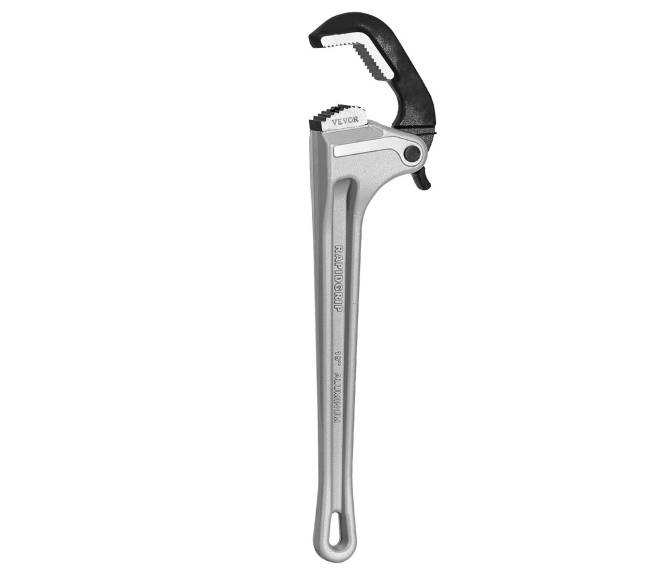 Aliuminis vamzdžių raktas su automatiniais žandikauliais 457 mm0