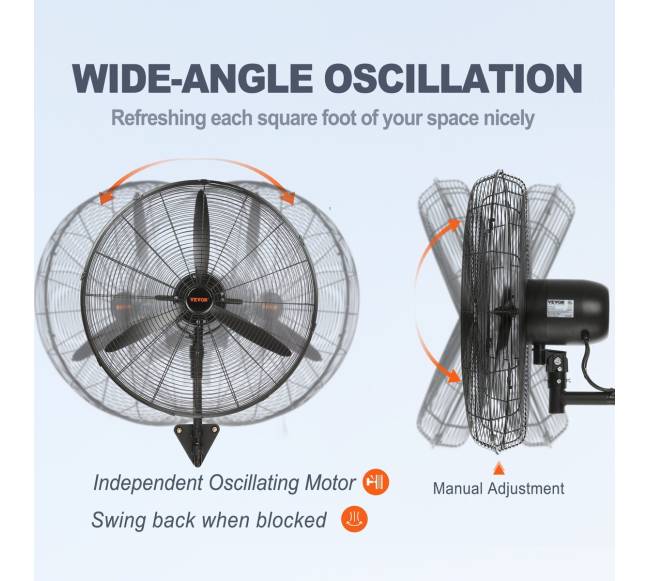 61 cm besisukrečiantis sieninis rūko ventiliatorius3