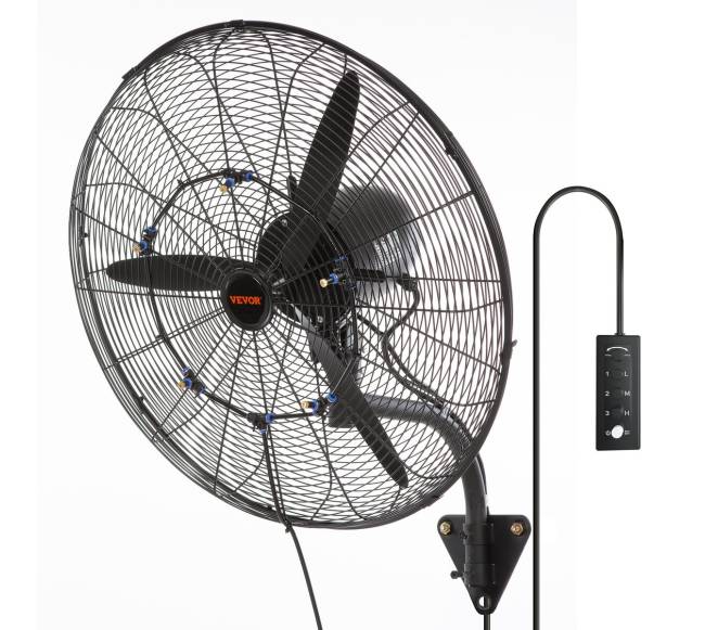 61 cm besisukrečiantis sieninis rūko ventiliatorius8