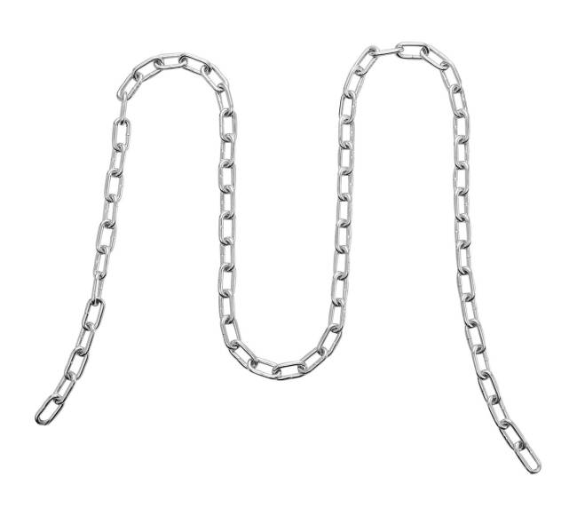 Cinkuotos grandinės iš anglinio plieno 5mm 76.2m10