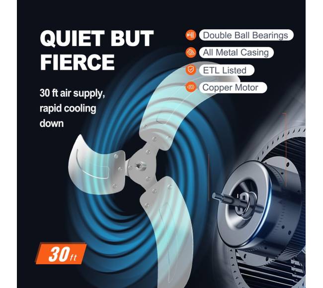 Sieninis ventiliatorius metalinis 44,5 cm4