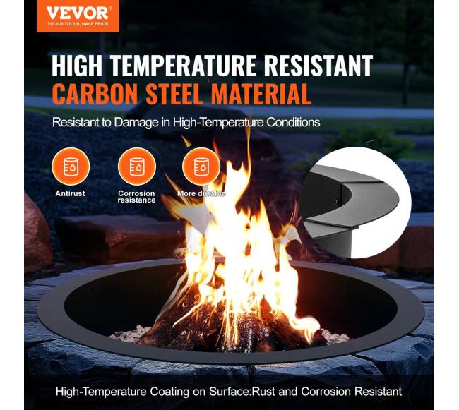 apvalus laužavietės žiedas iš plieno 112 cm1