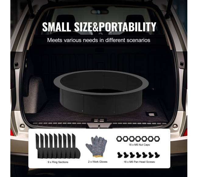 apvalus laužavietės žiedas iš plieno 112 cm5