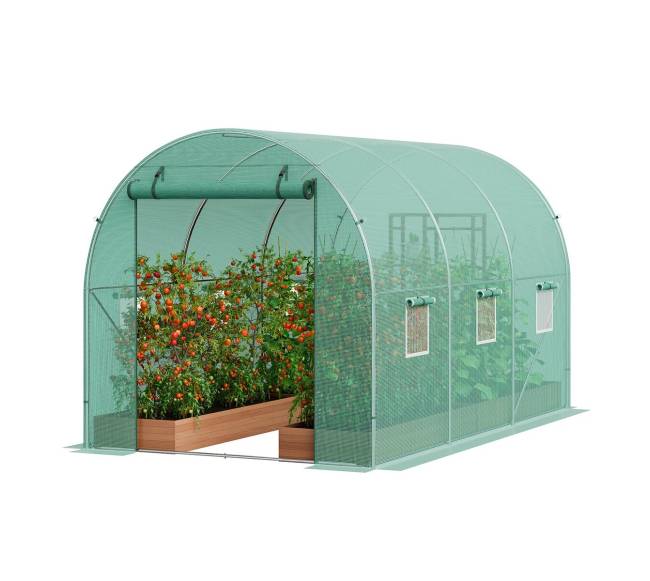 Tunelinis šiltnamis su PE danga 445x194x192 cm0