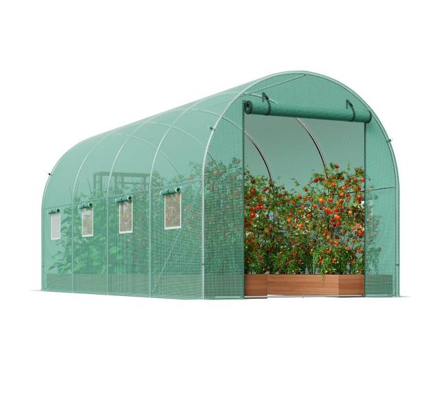 Tunelinis šiltnamis su PE danga 445x194x192 cm8