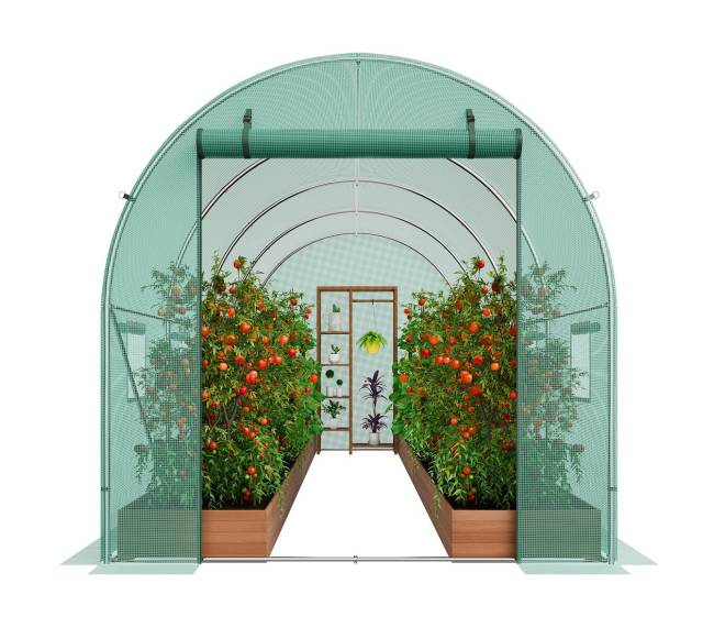 Tunelinis šiltnamis su PE danga 445x194x192 cm10