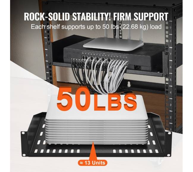 2U serverio lentyna su padėklu, ventiliuojama2