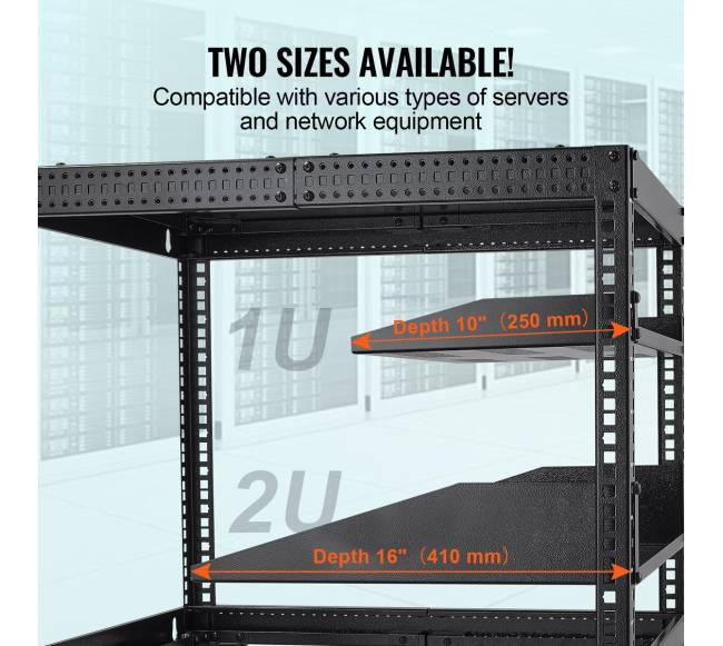 2U serverio lentyna su padėklu, ventiliuojama4