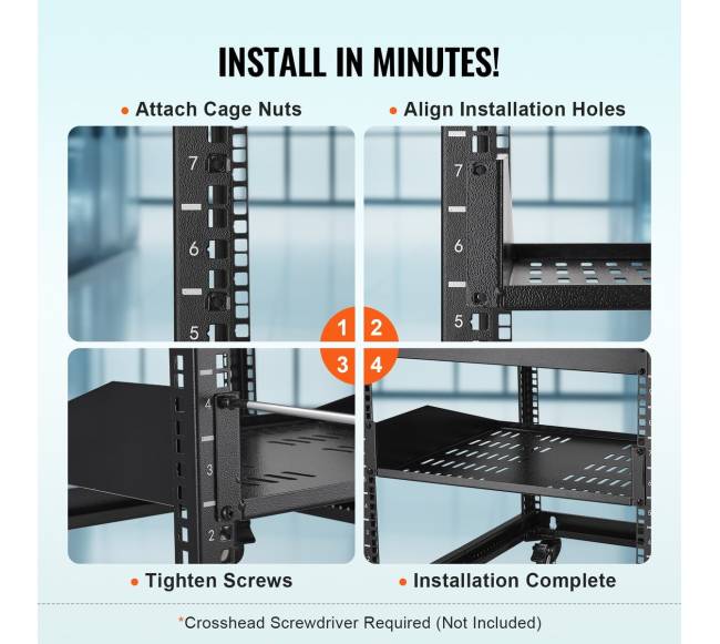 2U serverio lentyna su padėklu, ventiliuojama5