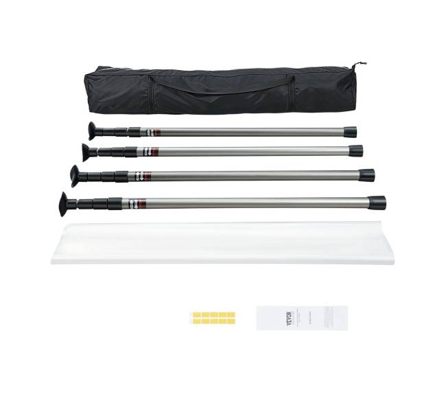 Dulkių barjero teleskopiniai stulpai 3,65 m0