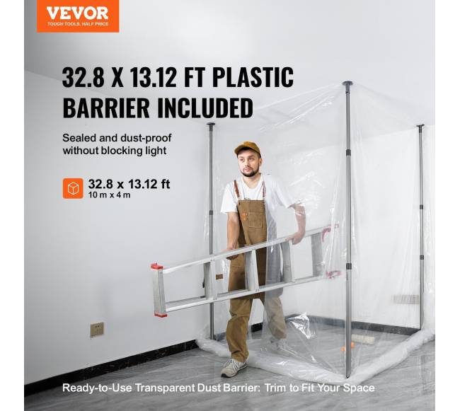 Dulkių barjero teleskopiniai stulpai 3,65 m1