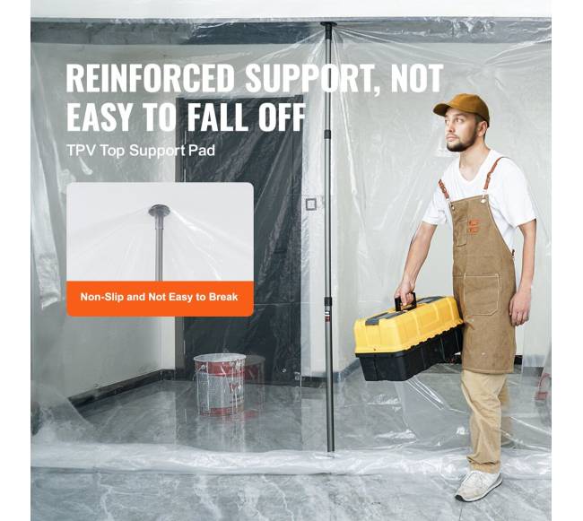 Dulkių barjero teleskopiniai stulpai 3,65 m2