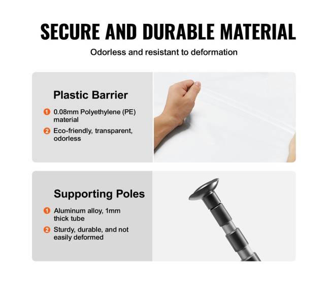 Dulkių barjero teleskopiniai stulpai 3,65 m3