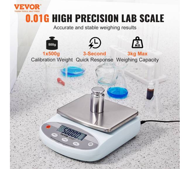 Analitinės laboratorinės svarstyklės 3000g x 0.01g1