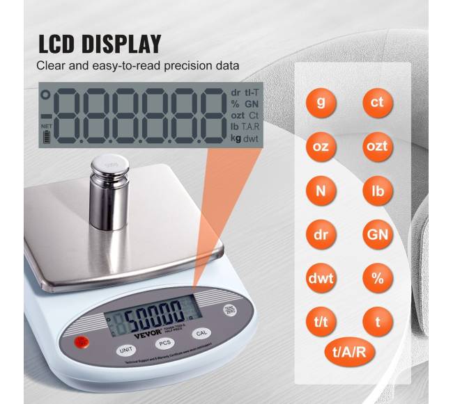 Analitinės laboratorinės svarstyklės 3000g x 0.01g2