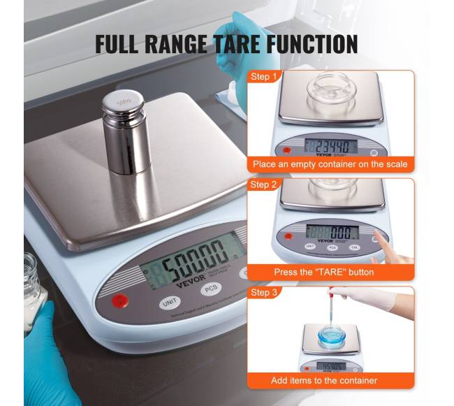 Analitinės laboratorinės svarstyklės 3000g x 0.01g5