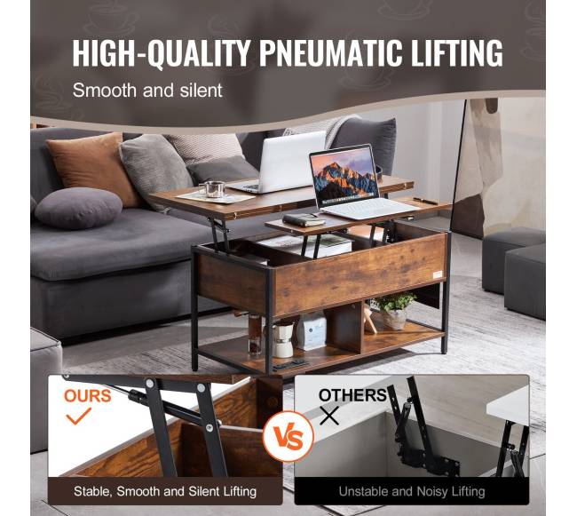 Pakeliama kavos staliukas su USB ir apšvietimu2