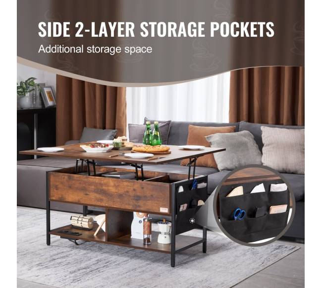 Pakeliama kavos staliukas su USB ir apšvietimu3