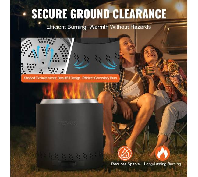 Nerūkantis laužavietės krosnelė 40 cm skersmens4