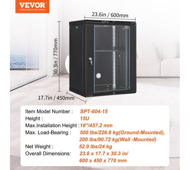 15U sieninis serverio stovo spintos korpusas6