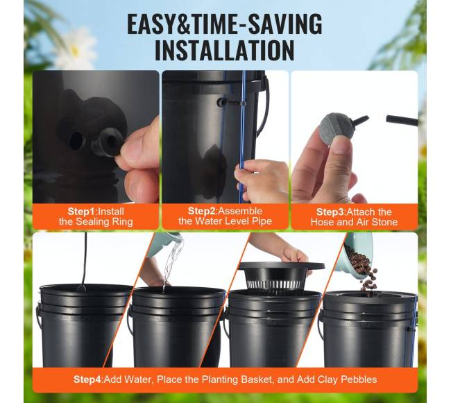 Dviejų kibirų DWC hidroponinė auginimo sistema4