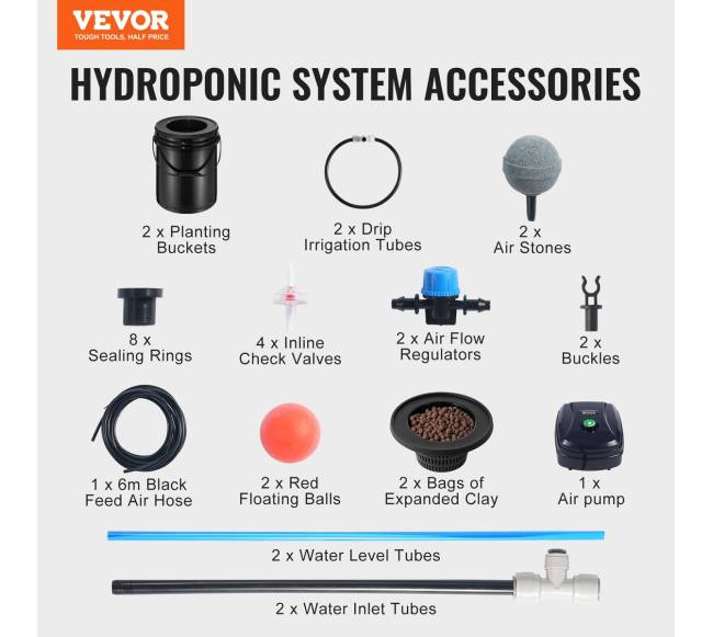 Dviejų kibirų DWC hidroponinė auginimo sistema6