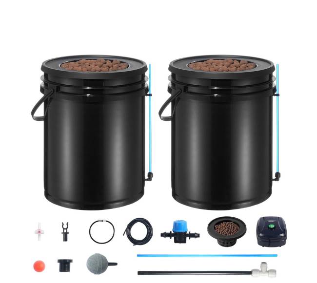 Dviejų kibirų DWC hidroponinė auginimo sistema8