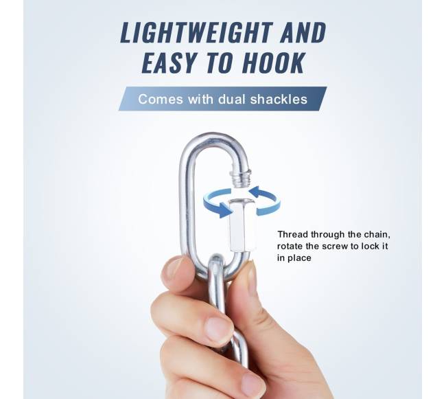 Cinkuota grandinė iš anglinio plieno 6 ft4