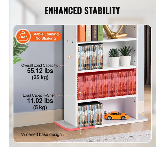 Balta medijų saugojimo spinta 5 aukštų2