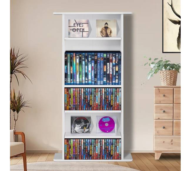 Balta medijų saugojimo spinta 5 aukštų7