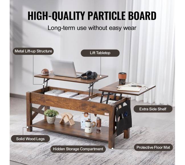 Pakeliama kavos staliukas 120 cm rudas4