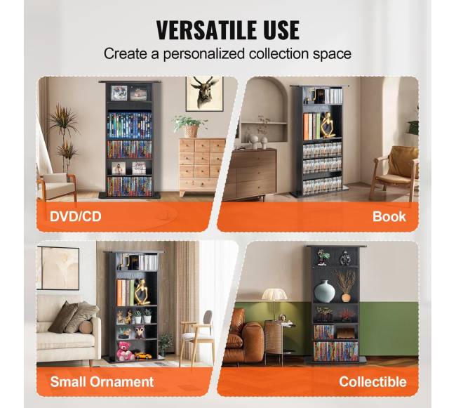 Medijos saugojimo spintelė su 5 lentynomis5